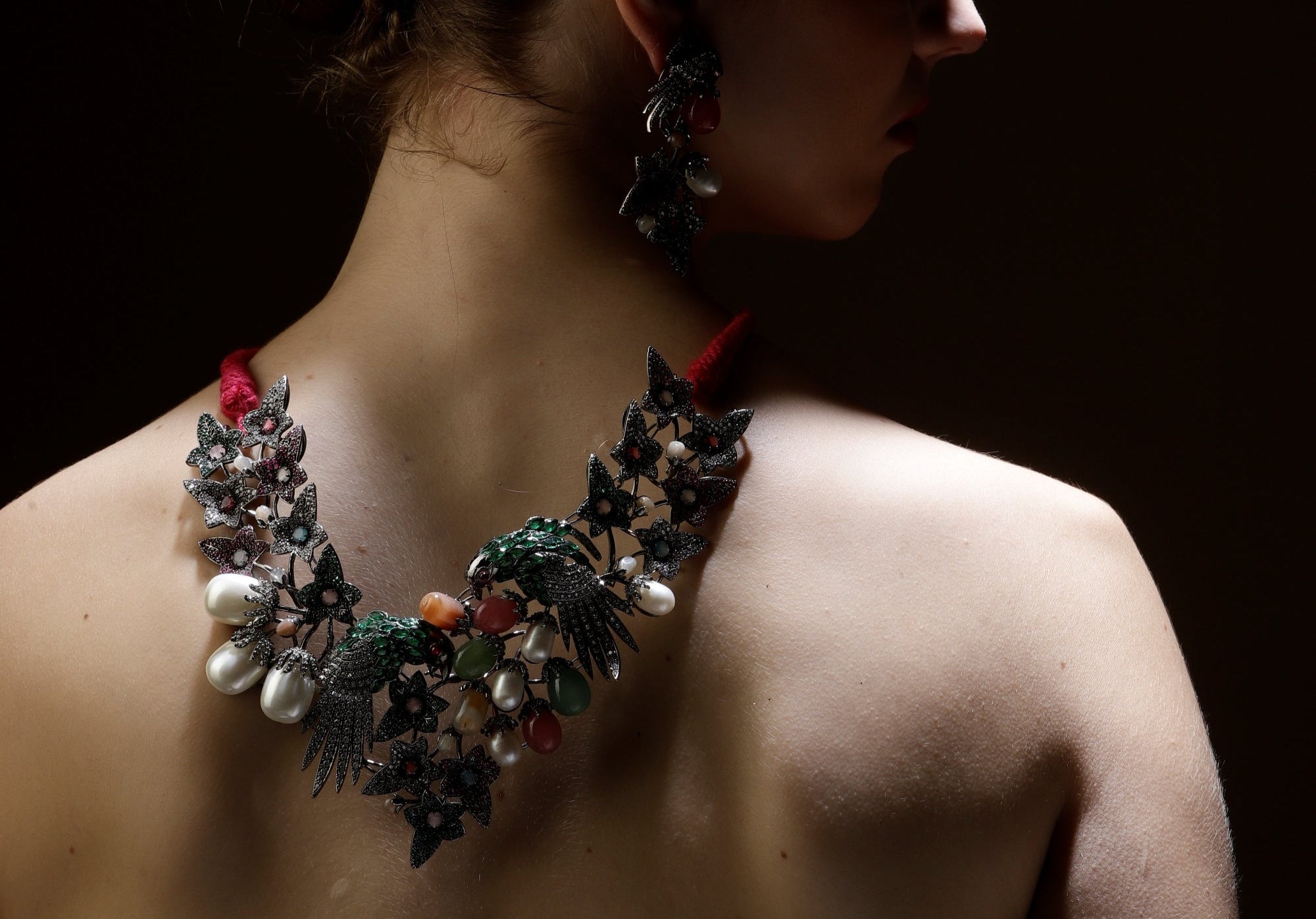 Biscuit Necklace with Earring Jewellery Set