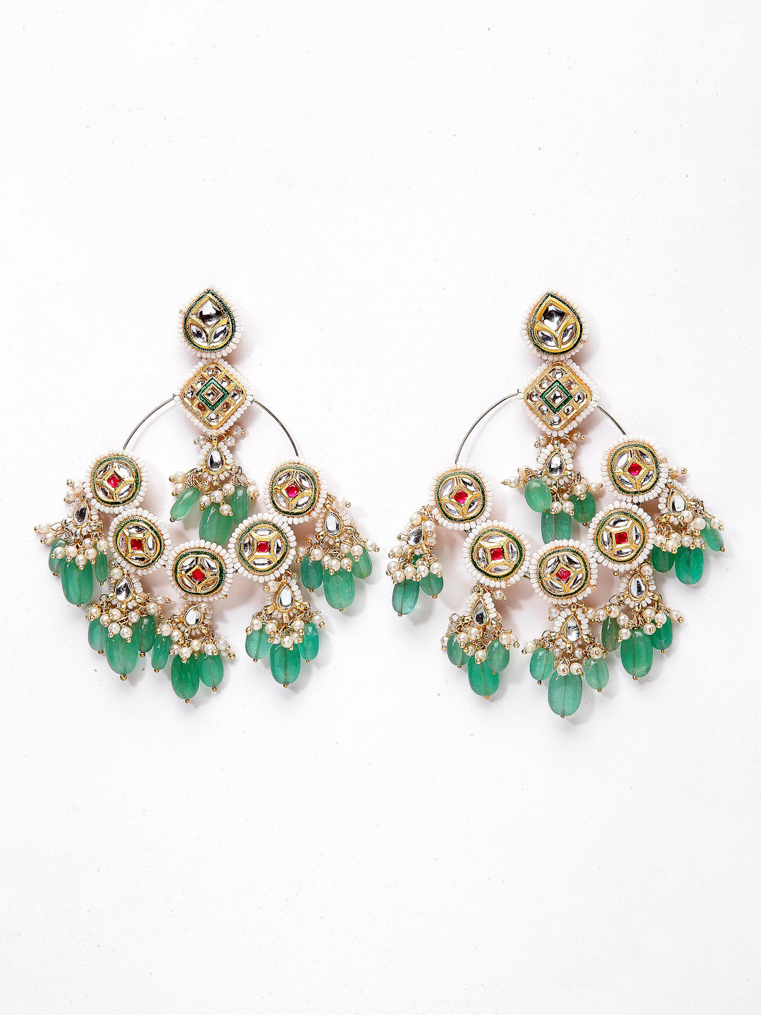 Kundan chandbala earring
