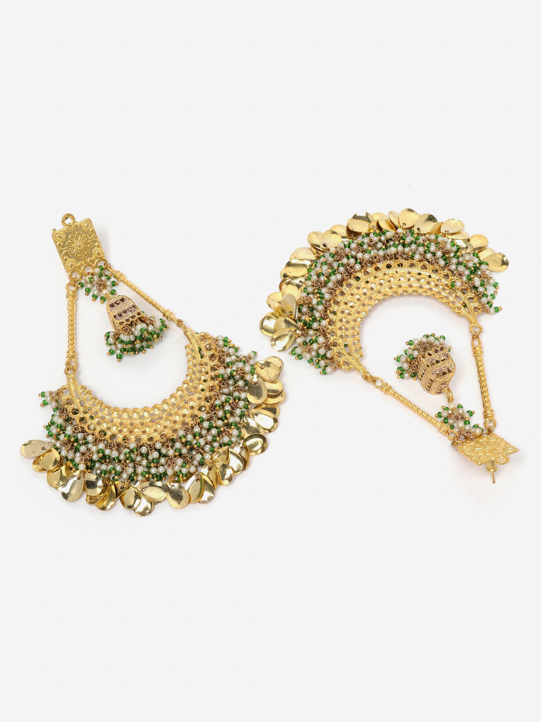 Gold and Green Faux Emerald Earring from Dugristyle Ruhaniyat By Dugran