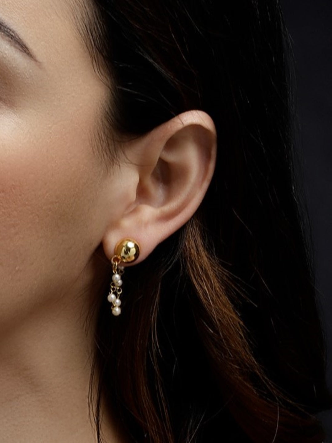 Gold and White Multiple Style Wear earrings from Dugristyle Ruhaniyat By Dugran