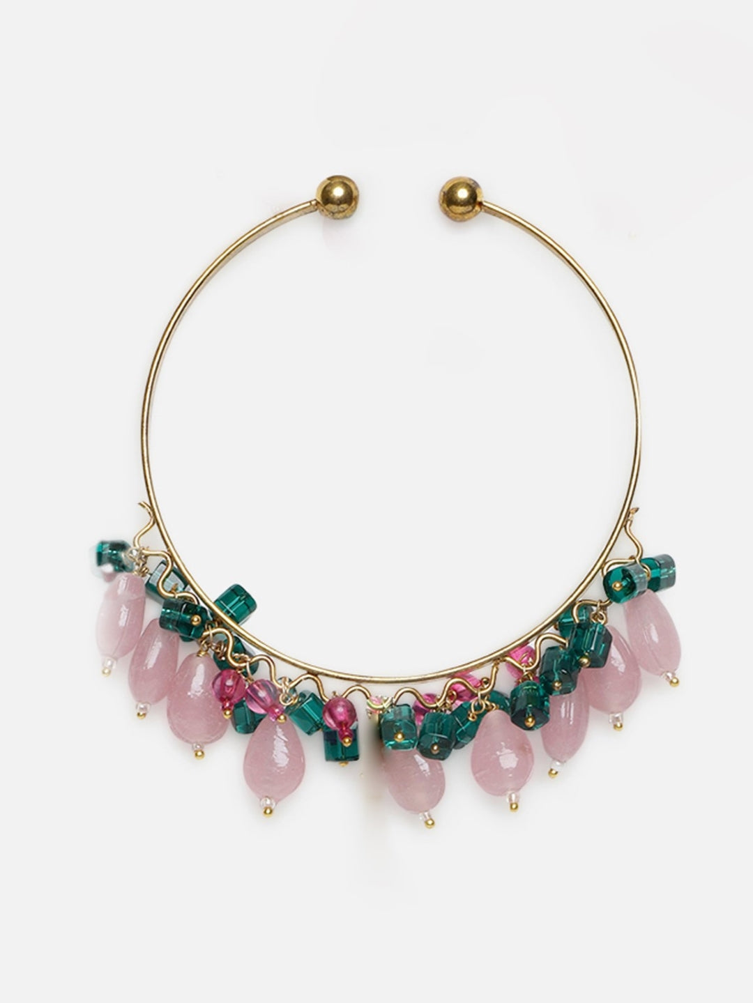 Pink and Green Multicolor Adjustable Bracelet from Dugristyle Ruhaniyat By Dugran