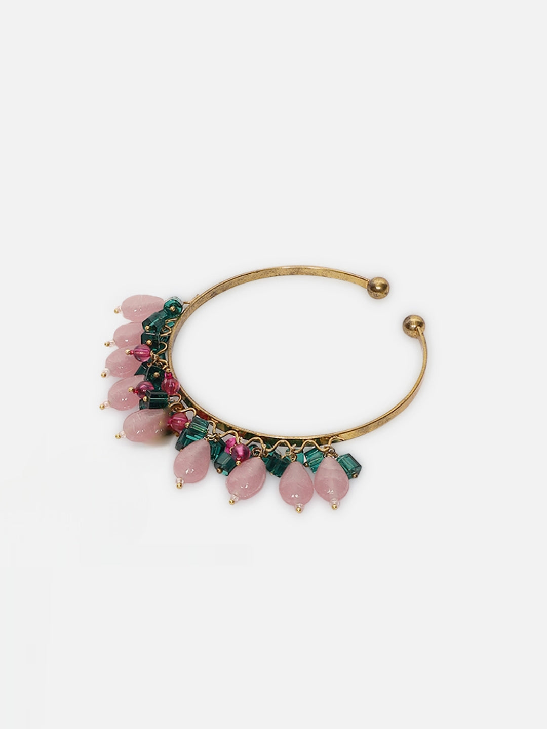 Pink and Green Multicolor Adjustable Bracelet from Dugristyle Ruhaniyat By Dugran