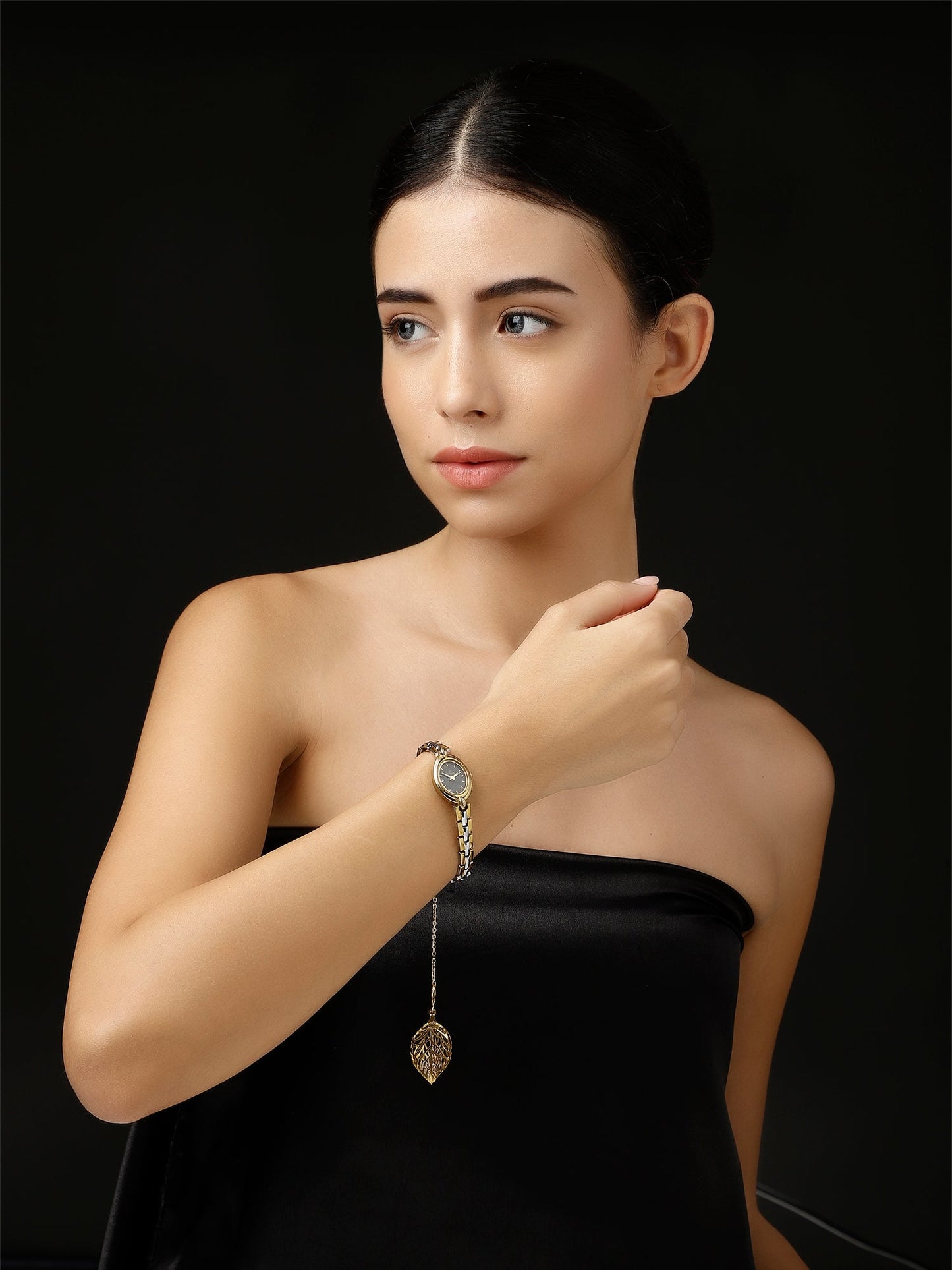 Gold and Cream Diamond Watch Charm from Dugristyle Ruhaniyat By Dugran