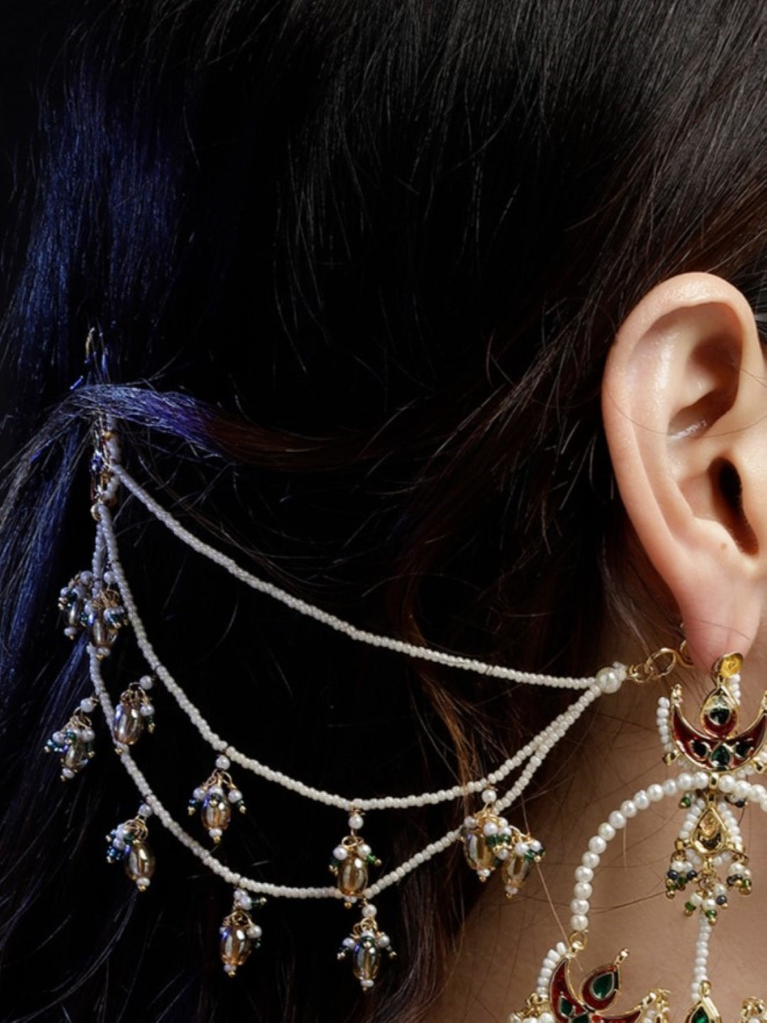Kundan Kanchain with Multilayer Pearl Strings