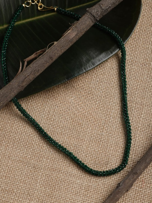 Green and Gold Handmade beads Necklace from Dugristyle Ruhaniyat By Dugran