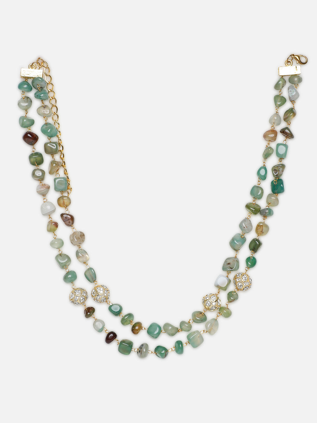 Blue and Gold Natural Stone Necklace from Dugristyle Ruhaniyat By Dugran