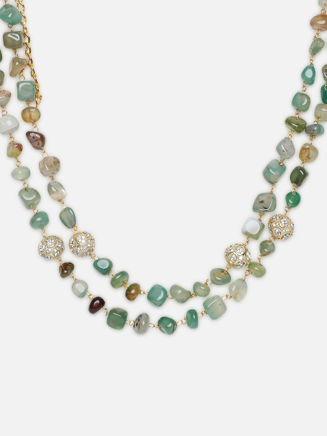 Blue and Gold Natural Stone Necklace from Dugristyle Ruhaniyat By Dugran