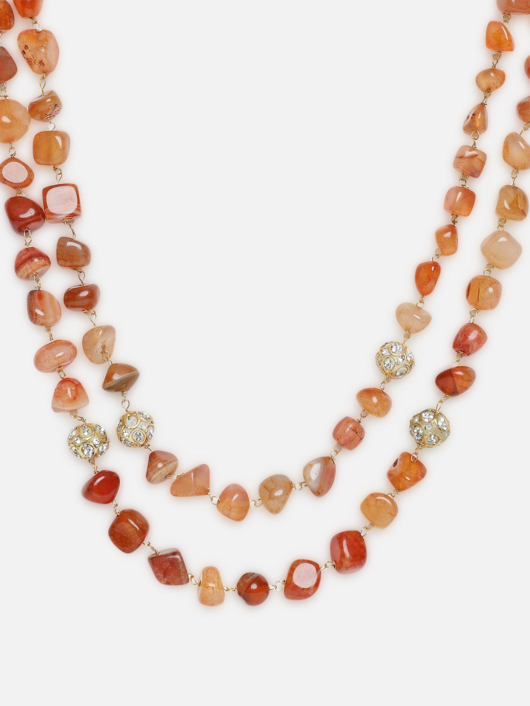 Orange and Yellow Natural Stone Necklace from Dugristyle Ruhaniyat By Dugran
