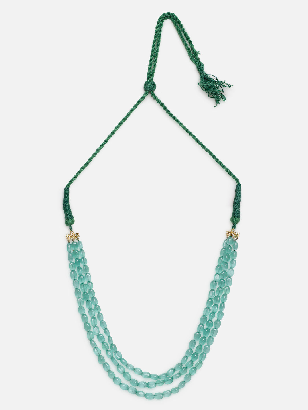 Green and Gold Natural Stones Necklace from Dugristyle Ruhaniyat By Dugran