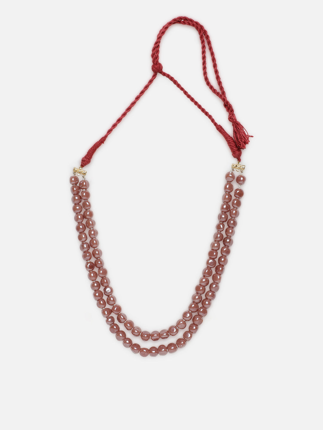 Brown and Gold Natural Stones Necklace from Dugristyle Ruhaniyat By Dugran
