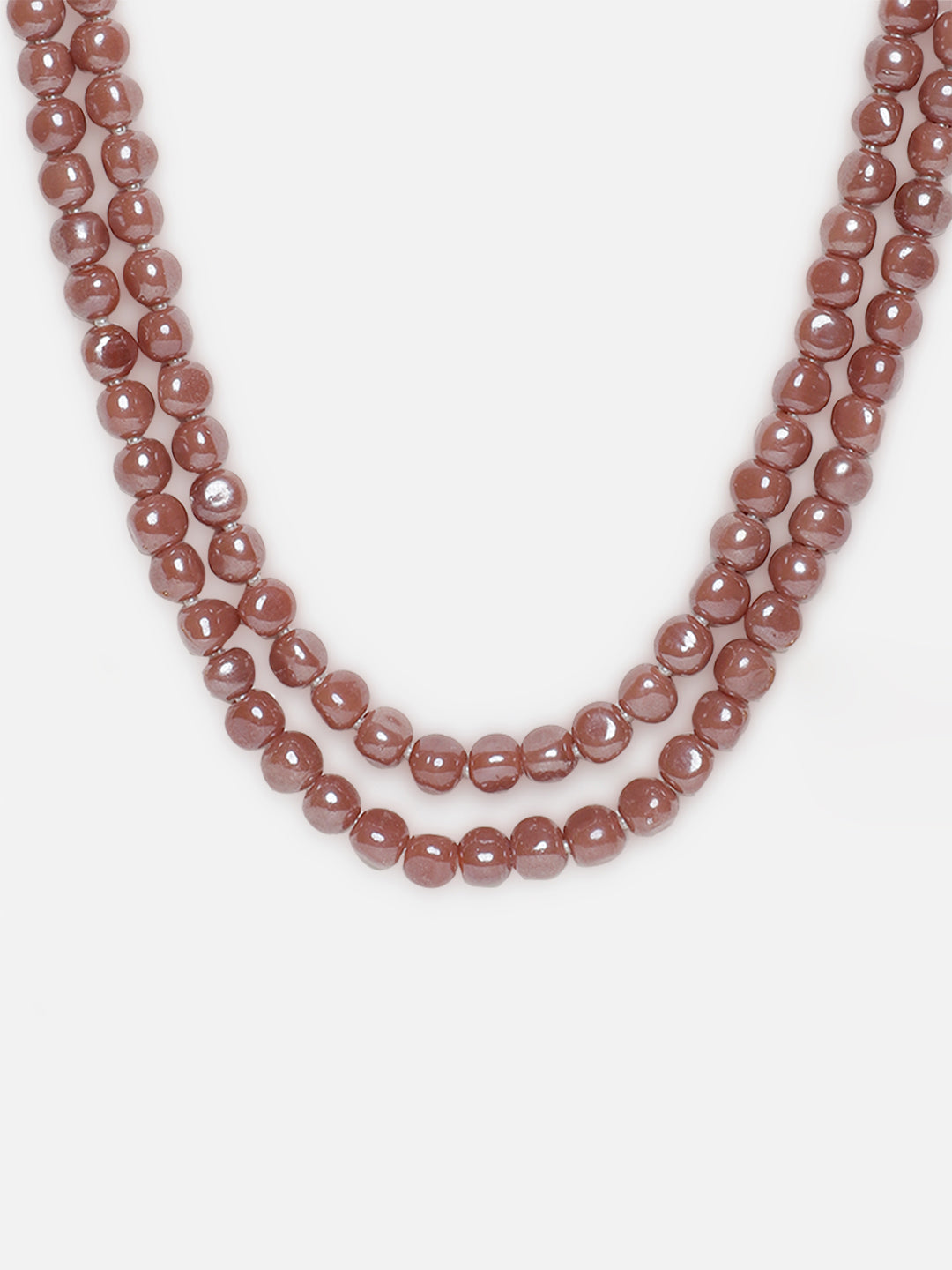 Brown and Gold Natural Stones Necklace from Dugristyle Ruhaniyat By Dugran