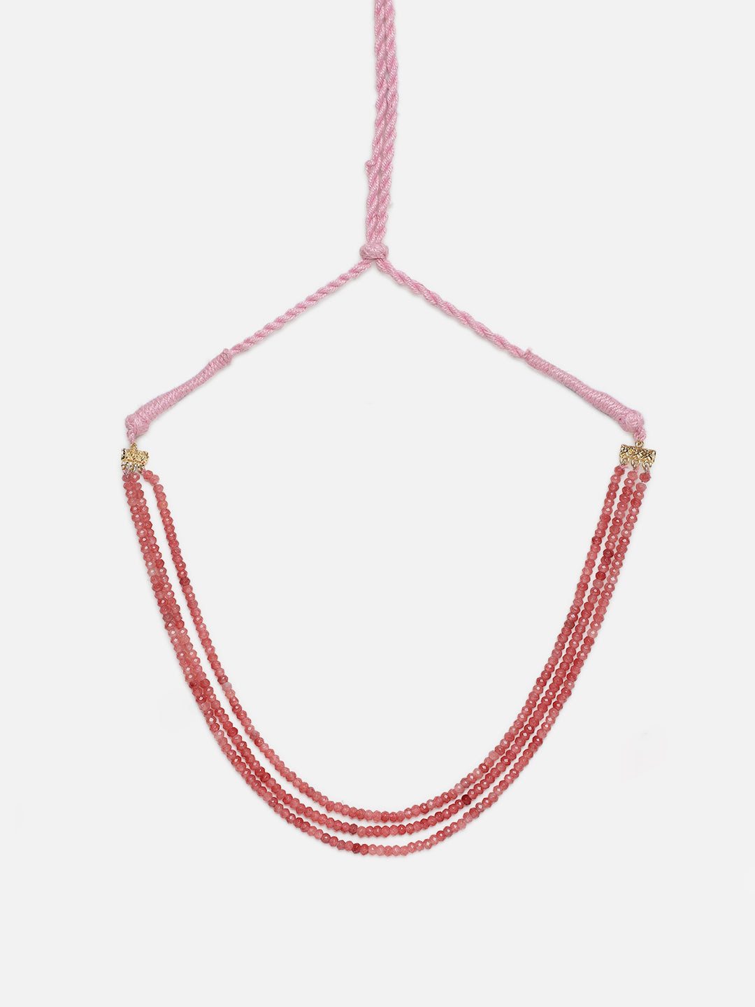 Pink and Gold Natural Stones Necklace from Dugristyle Ruhaniyat By Dugran
