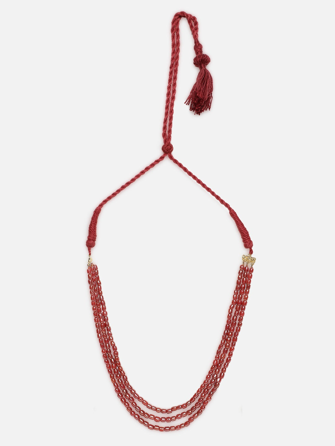 Red and Gold Natural Stones Necklace from Dugristyle Ruhaniyat By Dugran