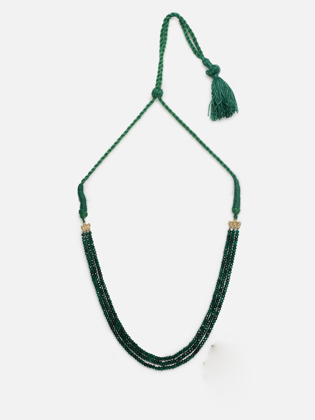 Green and Gold Small Natural Stones Necklace from Dugristyle Ruhaniyat By Dugran