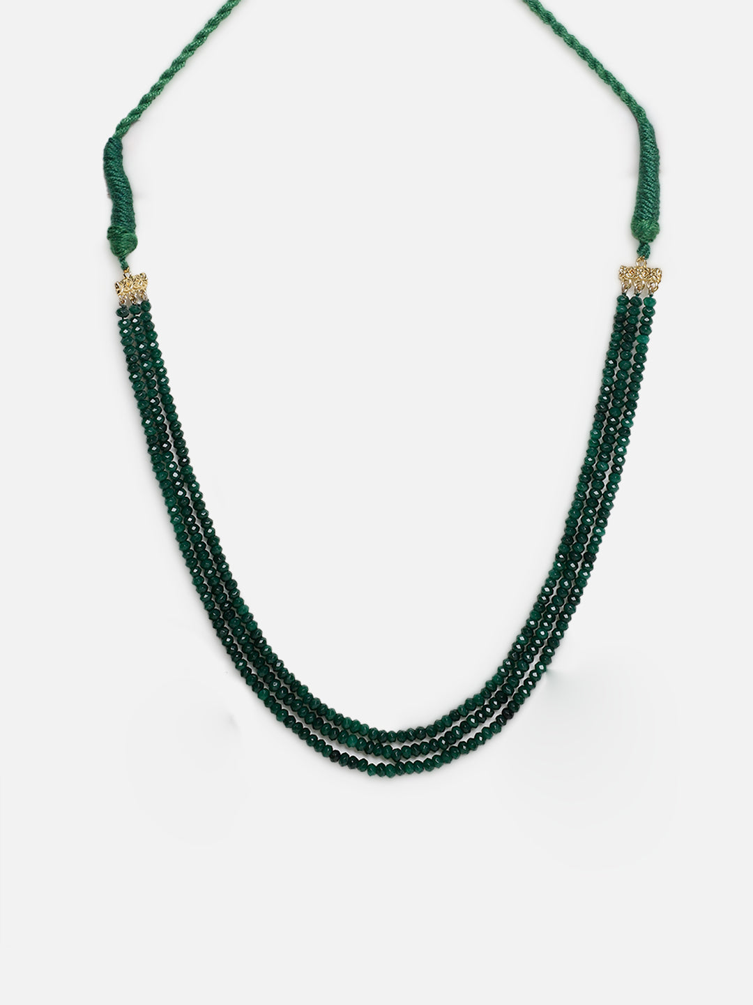 Green and Gold Small Natural Stones Necklace from Dugristyle Ruhaniyat By Dugran