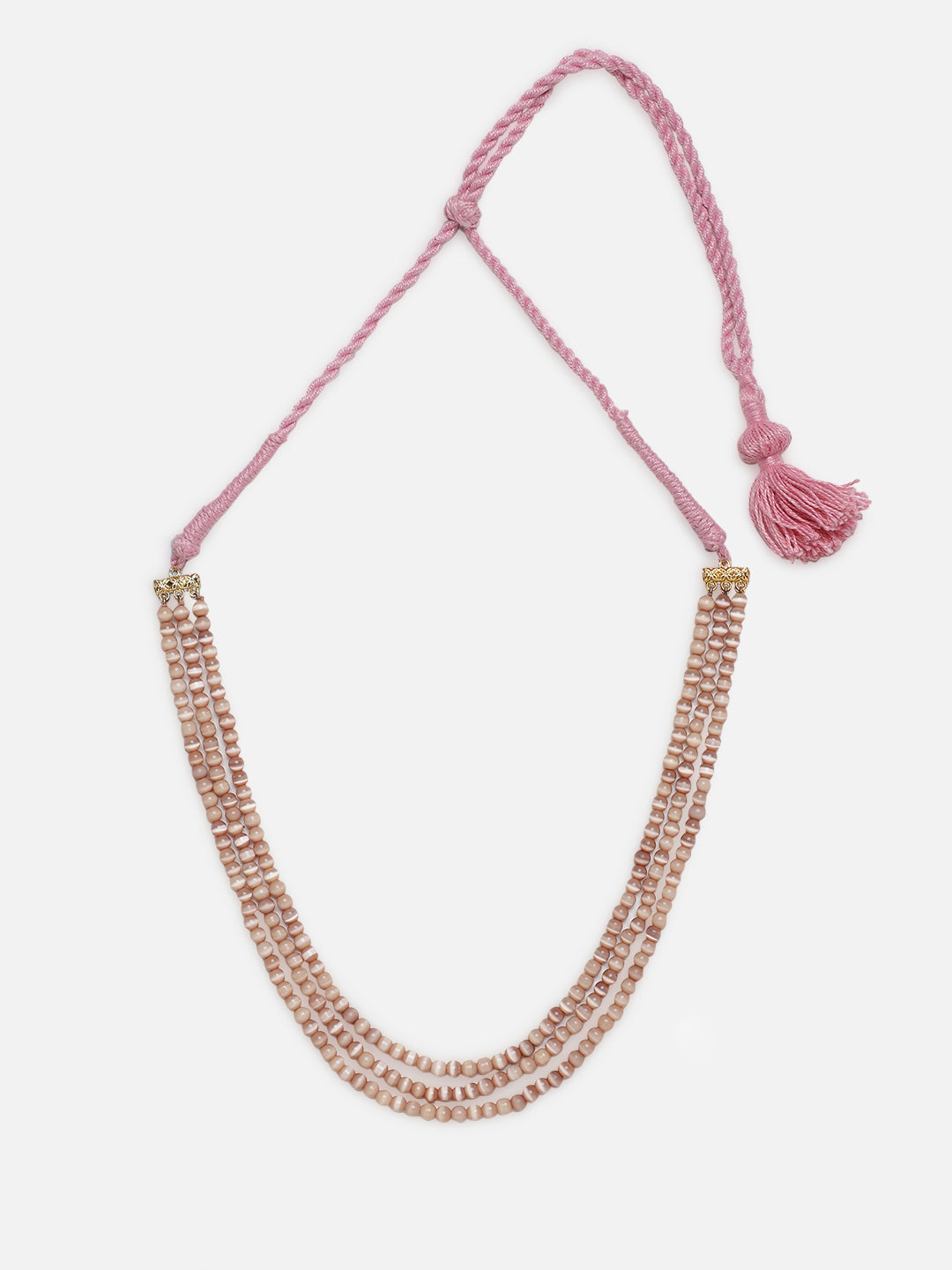 Brown and Pink Natural Stones Necklace from Dugristyle Ruhaniyat By DugranQ