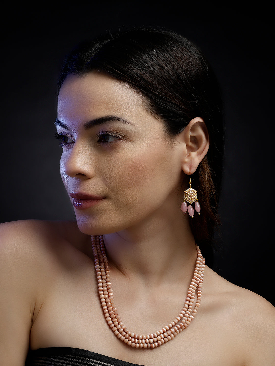 White and Blue Natural Stones Necklace from Dugristyle Ruhaniyat By Dugran