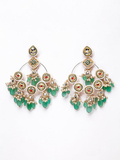 Kundan chandbala earring