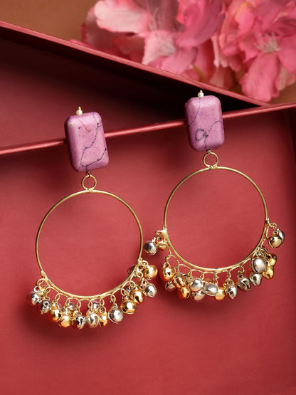 Pink and Gold Ghungroo Earring from Dugristyle Ruhaniyat By Dugran