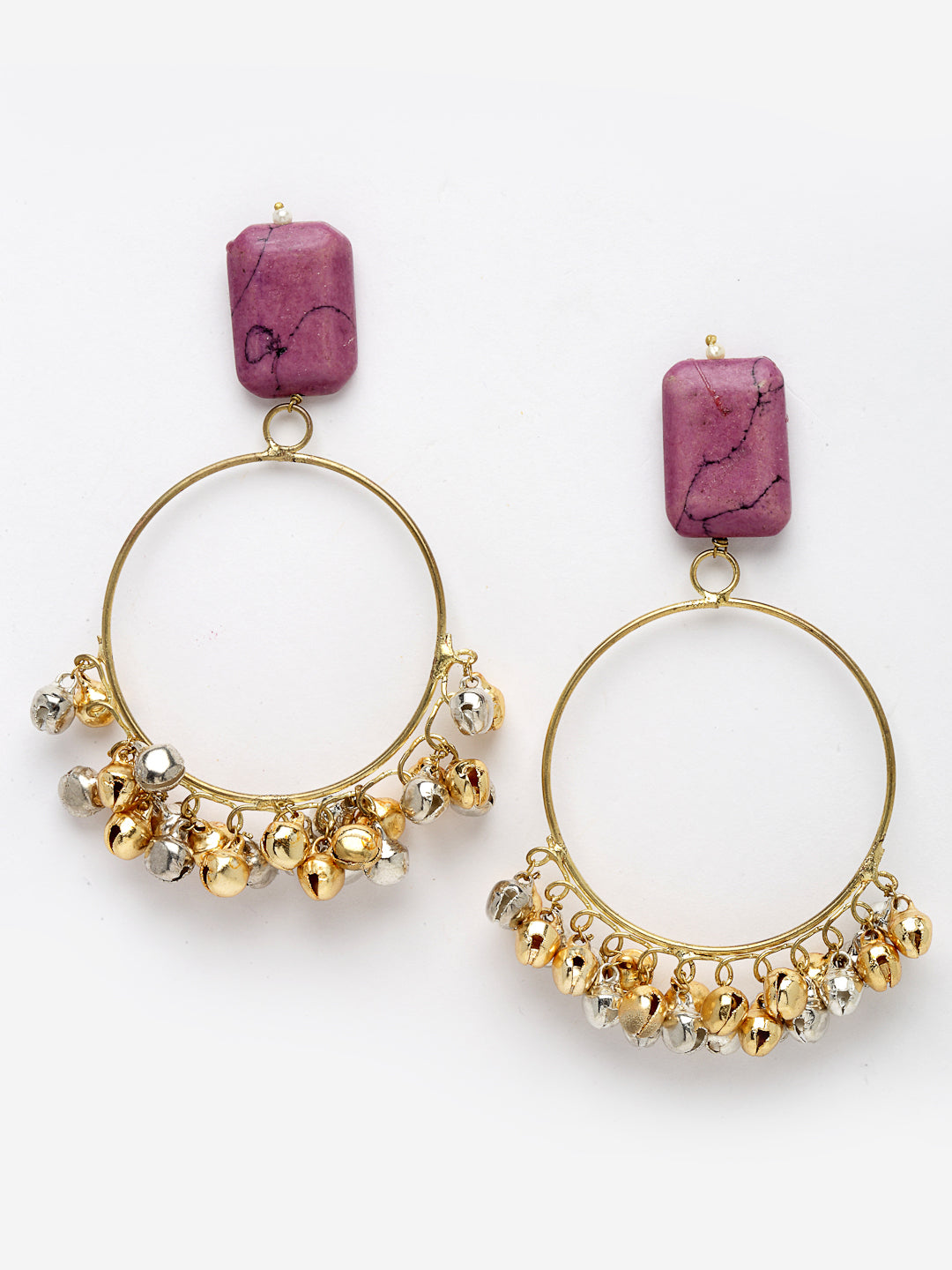Pink and Gold Ghungroo Earring from Dugristyle Ruhaniyat By Dugran