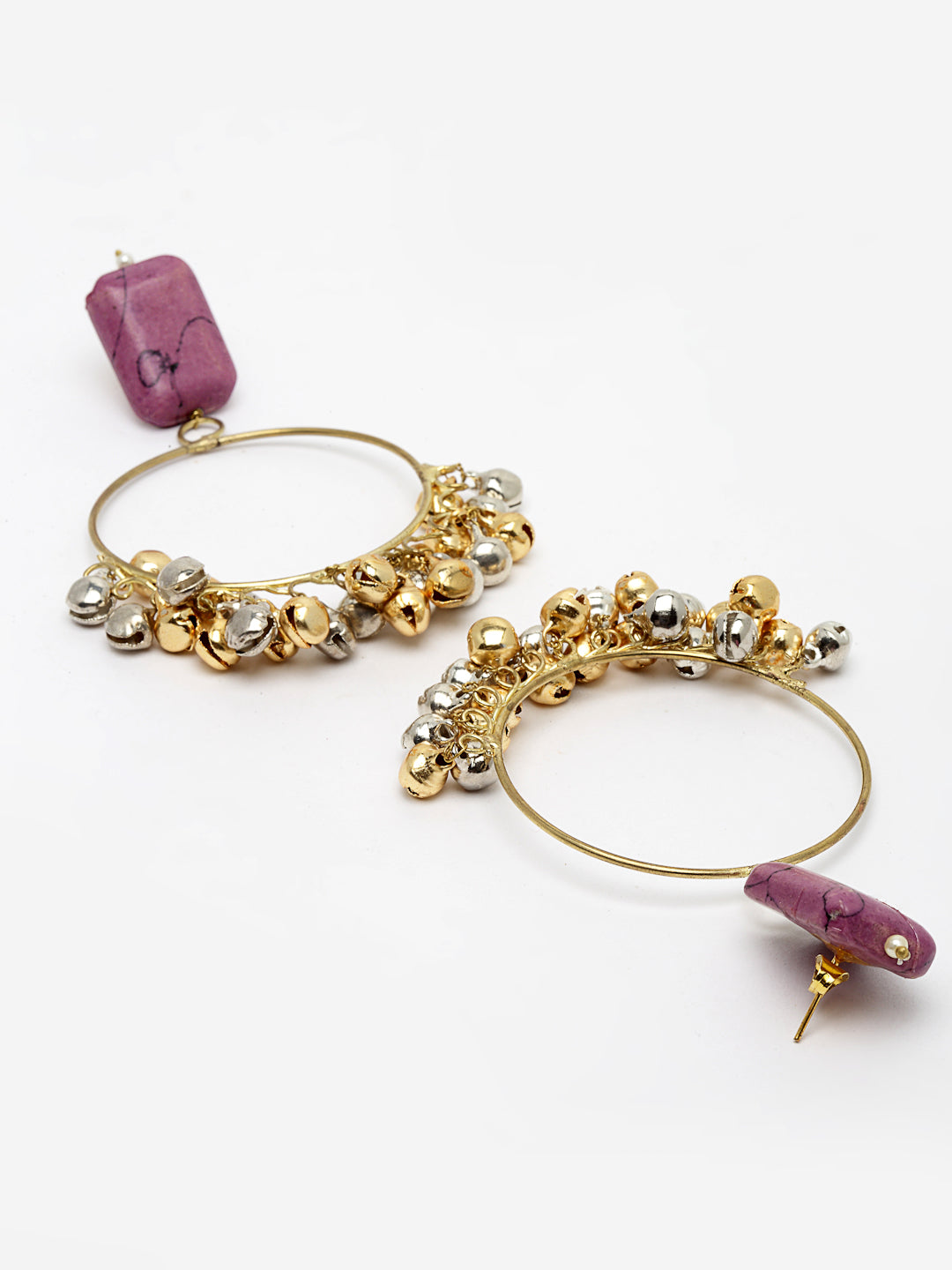 Pink and Gold Ghungroo Earring from Dugristyle Ruhaniyat By Dugran