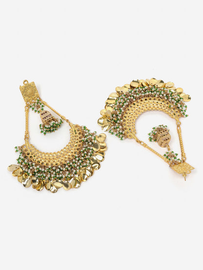 Gold and Green Faux Emerald Earring from Dugristyle Ruhaniyat By Dugran