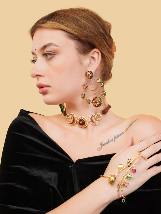 Kundan Earring with adjustable design options