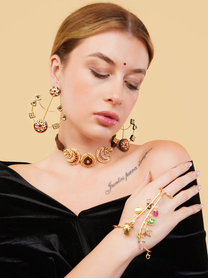 Kundan Earring with adjustable design options