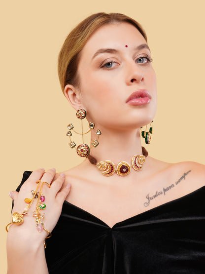 Kundan Earring with adjustable design options