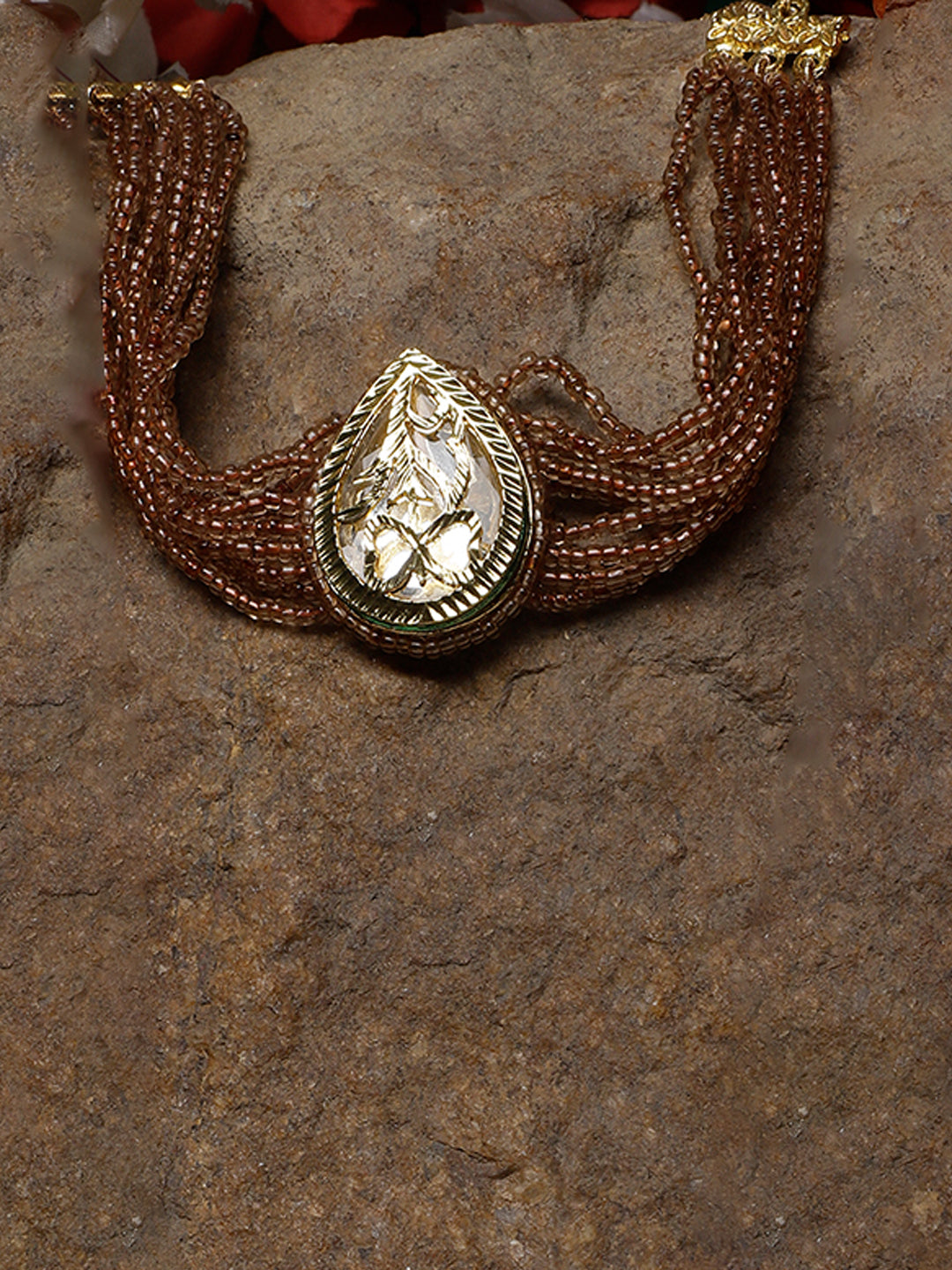 Kundan Bracelets with Brown Drop