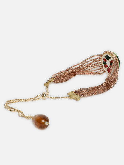 Kundan Bracelets with Brown Drop