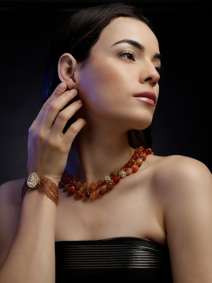 Kundan Bracelets with Brown Drop