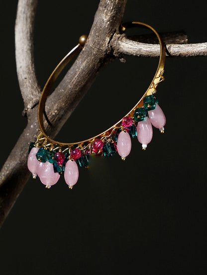 Pink and Green Multicolor Adjustable Bracelet from Dugristyle Ruhaniyat By Dugran