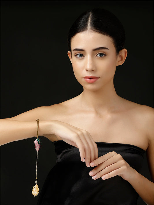 Pink and Green Multicolor Adjustable Bracelet from Dugristyle Ruhaniyat By Dugran
