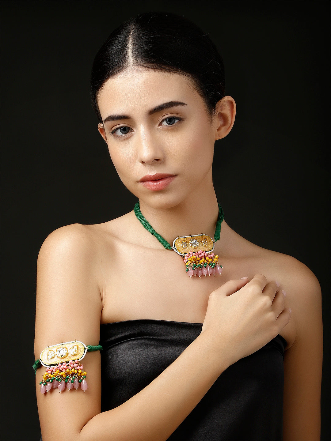 Meenakari Bajuband with adjustable Dori