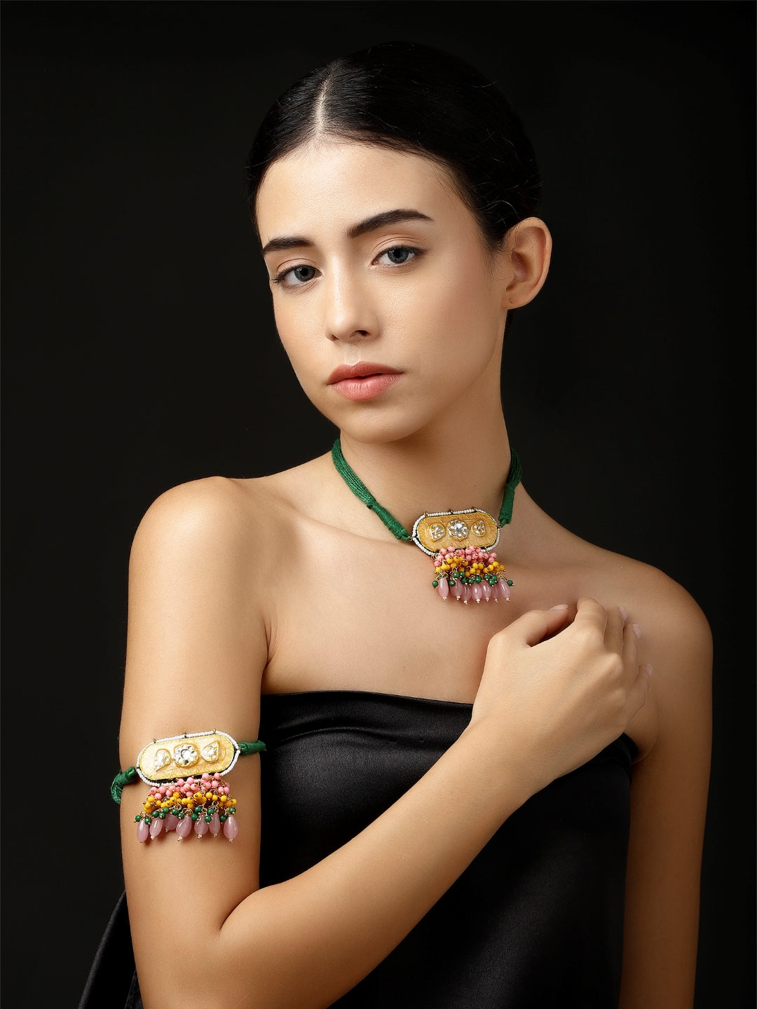 Meenakari Bajuband with adjustable Dori