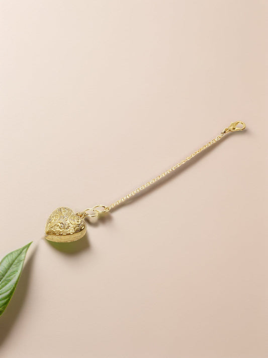 Gold and Cream Heart Watch Charm from Dugristyle Ruhaniyat By Dugran