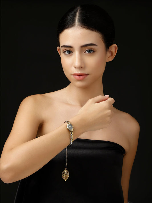 Gold and Cream Diamond Watch Charm from Dugristyle Ruhaniyat By Dugran