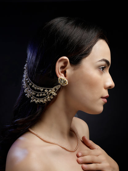 Kundan  Kanchain with Multilayer Pearl Strings