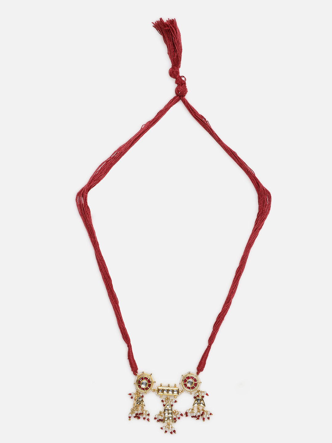 Red and Gold Multi Shaped and Red Colored Kundan Necklace from Dugristyle Ruhaniyat By Dugran