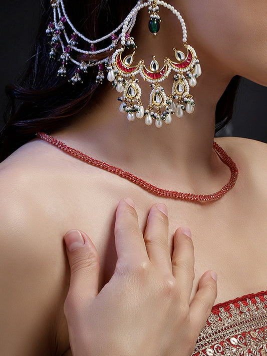 Orange and Gold Handmade beads  Necklace from Dugristyle Ruhaniyat By Dugran