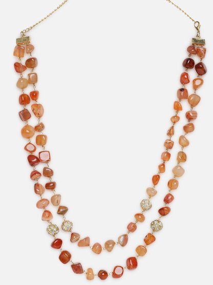 Orange and Yellow Natural Stone Necklace from Dugristyle Ruhaniyat By Dugran