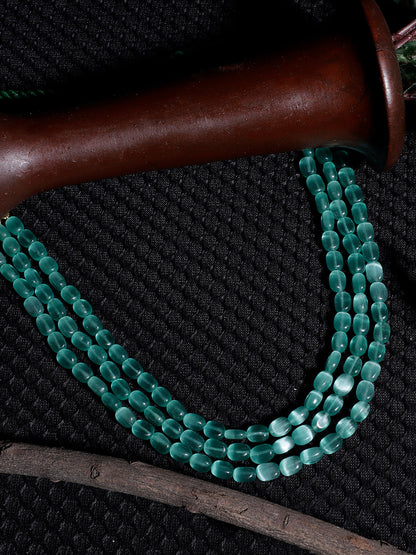Green and Gold Natural Stones Necklace from Dugristyle Ruhaniyat By Dugran