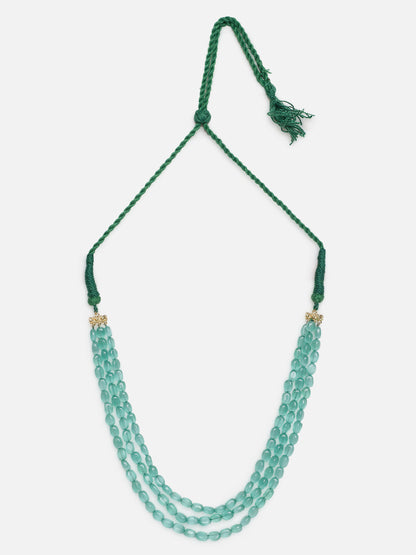 Green and Gold Natural Stones Necklace from Dugristyle Ruhaniyat By Dugran