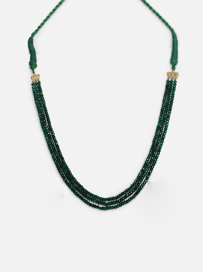 Green and Gold Small Natural Stones Necklace from Dugristyle Ruhaniyat By Dugran